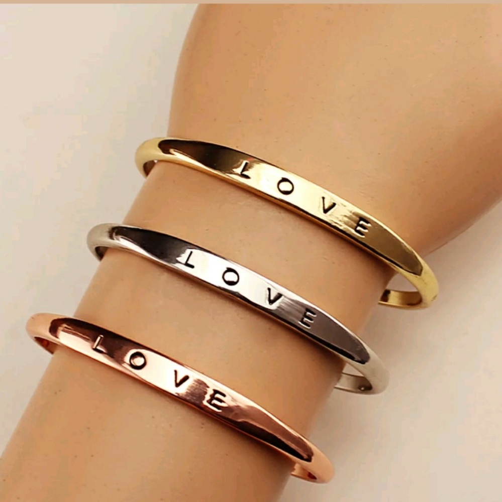 Rose Gold LOVE Bracelet - Picture 2 of 4